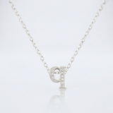 Avera Micro-Pave Initial Q Pendant In Sterling Silver — One Size / Silver — view 1