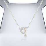 Avera - Avera Micro-Pave Initial Q Pendant In Sterling Silver - One Size - Silver - View 3