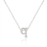 Avera - Avera Micro-Pave Initial Q Pendant In Sterling Silver - One Size - Silver - View 2