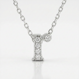 Avera Micro-Pave Initial R Pendant In Sterling Silver — One Size / Silver — view 1