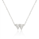 Avera - Avera Micro-Pave Initial W Pendant In Sterling Silver - One Size - Silver - View 2