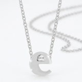 Avera - Avera Finish Initial E Pendant In Polished Silver - One Size - Silver - View 2