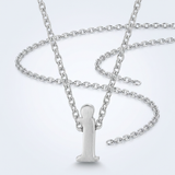Avera - Avera Finish Initial I Pendant Sterling Silver Letter Charm - One Size - Silver - View 2