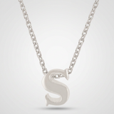 Avera - Avera Finish Initial S Pendant In Polished Silver - One Size - Silver - View 2