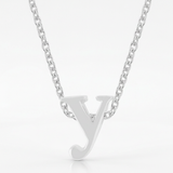 Avera - Avera Finish Initial Y Pendant Sterling Silver Necklace - One Size - Silver - View 2