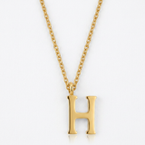 Avera - Avera Elaina Stainless Steel H Initial Necklace Gold - One Size - Gold - View 2