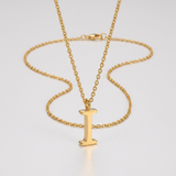 Avera - Avera Elaina Stainless Steel I Initial Necklace Gold Tone - One Size - Gold - View 2