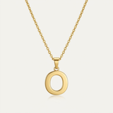 Avera - Avera Elaina Stainless Steel O Initial Necklace Gold - One Size - Gold - View 2