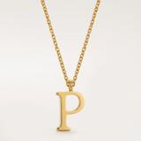 Avera - Avera Elaina Stainless Steel P Initial Necklace Gold Tone - One Size - Gold - View 2