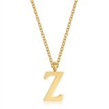 Avera - Avera Elaina Stainless Steel Z Initial Necklace Gold - One Size - Gold - View 2