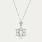 Avera - Avera Stella 0.3ct Cubic Zirconia Star Drop Necklace - One Size - Silver - View 2