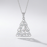 Avera .2 ct Cubic Zirconia Christmas Tree Pave Holiday Pendant — One Size / Silver — view 1