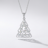 Avera - Avera .2 ct Cubic Zirconia Christmas Tree Pave Holiday Pendant - One Size - Silver - View 2