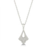 Avera Elegant Tear Drop Dangle Pendant in Polished Silver — One Size / Silver — view 1