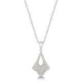 Avera - Avera Elegant Tear Drop Dangle Pendant in Polished Silver - One Size - Silver - View 2