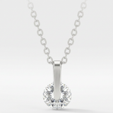 Avera Classic Solitaire Cubic Zirconia Pendant Necklace — One Size / Silver — view 1