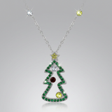 Avera - Avera Cubic Zirconia Christmas Pendant Holiday Jewelry - One Size - Dark Green - View 2