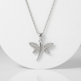 Avera - Avera Cubic Zirconia Dragonfly Pendant in Sterling Silver - One Size - Silver - View 2