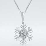 Avera Snowflake Cubic Zirconia Pendant in Sterling Silver — One Size / Silver — view 1