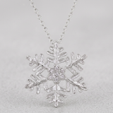 Avera - Avera Large Snowflake Pendant In Sterling Silver - One Size - Silver - View 2