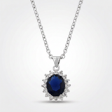 Avera Royal Wedding Pendant Elegant Blue Keepsake Necklace — One Size / Blue — view 1