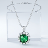 Avera - Avera Liz 2.6ct Emerald Cubic Zirconia Classic Pendant Necklace - One Size - Green - View 2