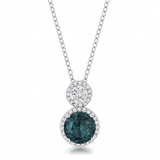 Avera - Avera 5Ct Plated Snowman Cubic Zirconia Pendant Necklace - One Size - Green - View 2
