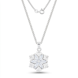 Avera Brilliant Marquise Snowflake Pendant in Sterling Silver — One Size / Silver — view 1