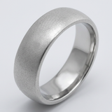 Avera Contemporary Matte Silver Wedding Band — 5 / Silver — view 1