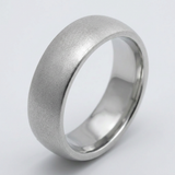 Avera Contemporary Matte Silver Wedding Band — 5 / Silver — view 2