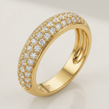 Avera Pave Crystal Band in Radiant Gold Finish — 5 / Gold — view 1