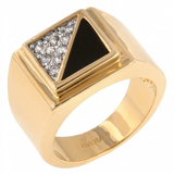 Avera Gemini Cubic Zirconia Mens Ring In Gold Finish — 9 / Gold — view 1