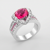 Avera Ovaline Ring in Pink Size 5 Statement Jewelry — 5 / Pink — view 1