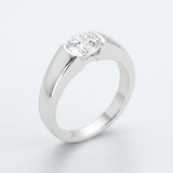 Avera Modern Minimalist Tension Set Engagement Ring in Silver — 5 / Silver — view 1