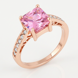 Avera Princess Aurora Ring In Pink Gold Finish — 5 / Pink — view 1