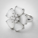 Avera Floral Nouveau Ring in Polished Sterling Silver — 5 / Silver — view 2