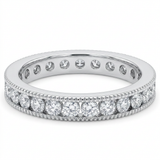 Avera Classic Milgrain Eternity Band in Sterling Silver — 5 / Silver — view 1