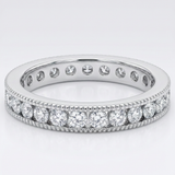 Avera Classic Milgrain Eternity Band in Sterling Silver — 5 / Silver — view 2