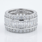 Avera Triple Row Zircon Eternity Ring in Polished Silver — 5 / Silver — view 1