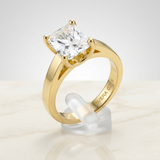 Avera Radiant Solitaire Cubic Zirconia Ring in Gold — 5 / Gold — view 1