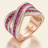 Avera Jewelry Signature Twisting Band Ring in Pink Gold — 5 / Pink — view 1