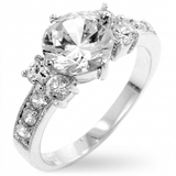 Avera Simplicity Engagement Ring in Sterling Silver — 5 / Silver — view 1