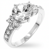 Avera Simplicity Engagement Ring in Sterling Silver — 5 / Silver — view 2