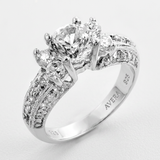 Avera Brilliant Engagement Ring In Sterling Silver — 5 / Silver — view 1