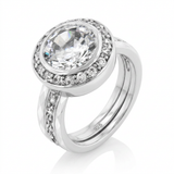 Avera Gatsby Engagement Ring in Polished Silver Finish — 5 / Silver — view 1