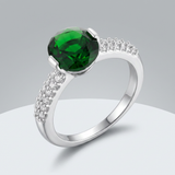 Avera Dannicka Engagement Ring in Radiant Silver Finish — 5 / Silver — view 1