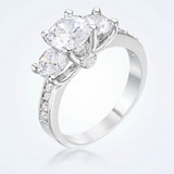 Avera Elizabeth Engagement Ring In Sterling Silver — 5 / Silver — view 1