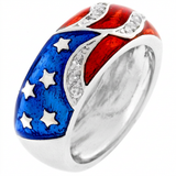 Avera Patriot Ring 5 Multi-Tone Statement Band — 5 / Multi — view 1