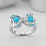 Avera Mirro Hearts Ring in Turquoise and Aqua — 5 / Turquoise/Aqua — view 1