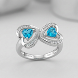 Avera Mirro Hearts Ring in Turquoise and Aqua — 5 / Turquoise/Aqua — view 2